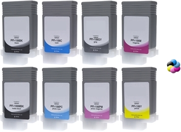 Canon imagePROGRAF iPF6300S iPF6400S PFI106 Ink Tank 8-Pack